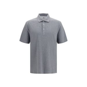 Gray Cotton Polo Shirt