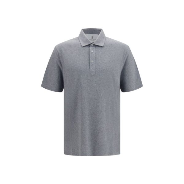Gray Cotton Polo Shirt