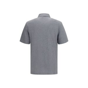 Gray Cotton Polo Shirt