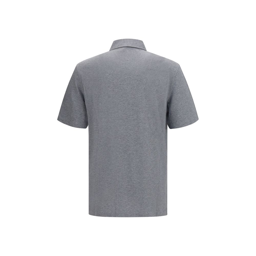 Gray Cotton Polo Shirt