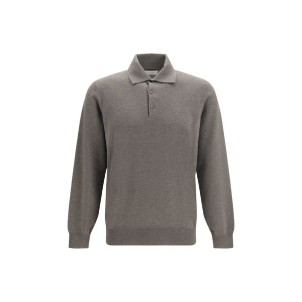 Brown Cashmere Polo Shirt