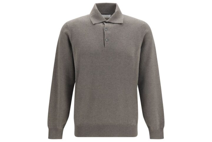Gray Cotton Polo Shirt