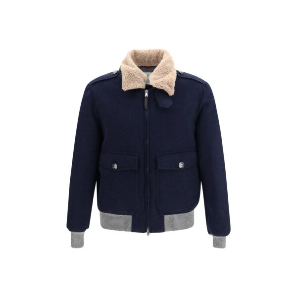 Blue Cashmere Full-Length Jacket