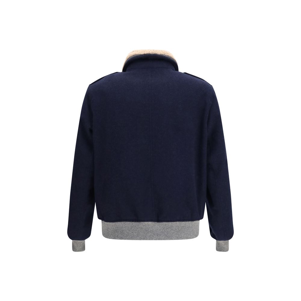 Blue Cashmere Full Length Jacket