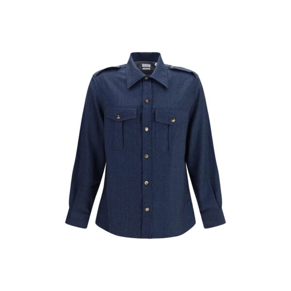 Blue Wool Oves Aries Shirt