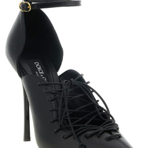 Black Calfskin High Heel Pumps