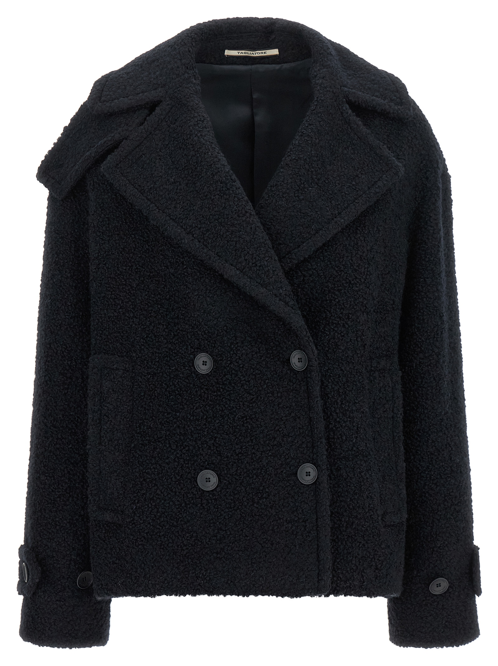 Blue Alpaca Leather Coat
