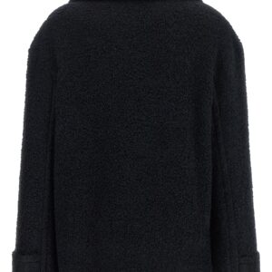 Blue Alpaca Leather Coat