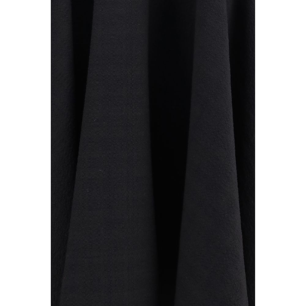 Black Wool Oves Aries Midi Skirt