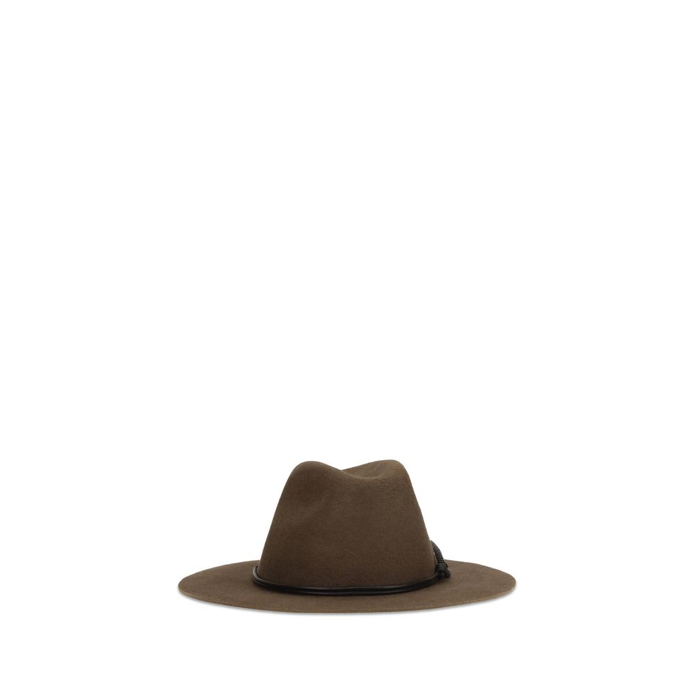 Brown Eco Fabric Fedora