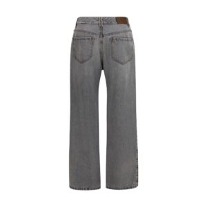 Gray Cotton Jeans Denim