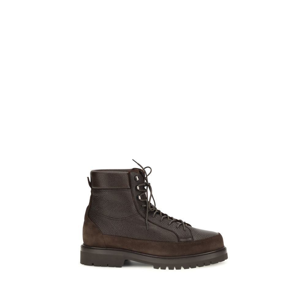 Brown Calf Leather Bos Taurus Lace Up Boots