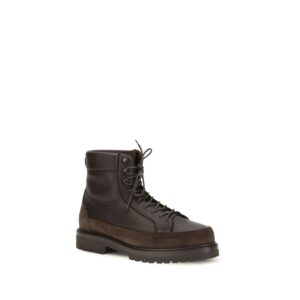 Brown Calf Leather Bos Taurus Lace Up Boots
