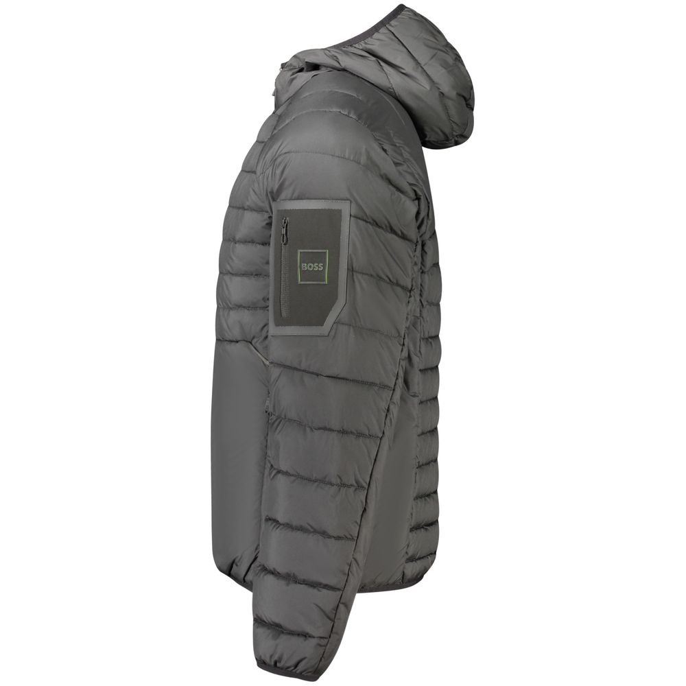 Black Polyester Men’s Jacket