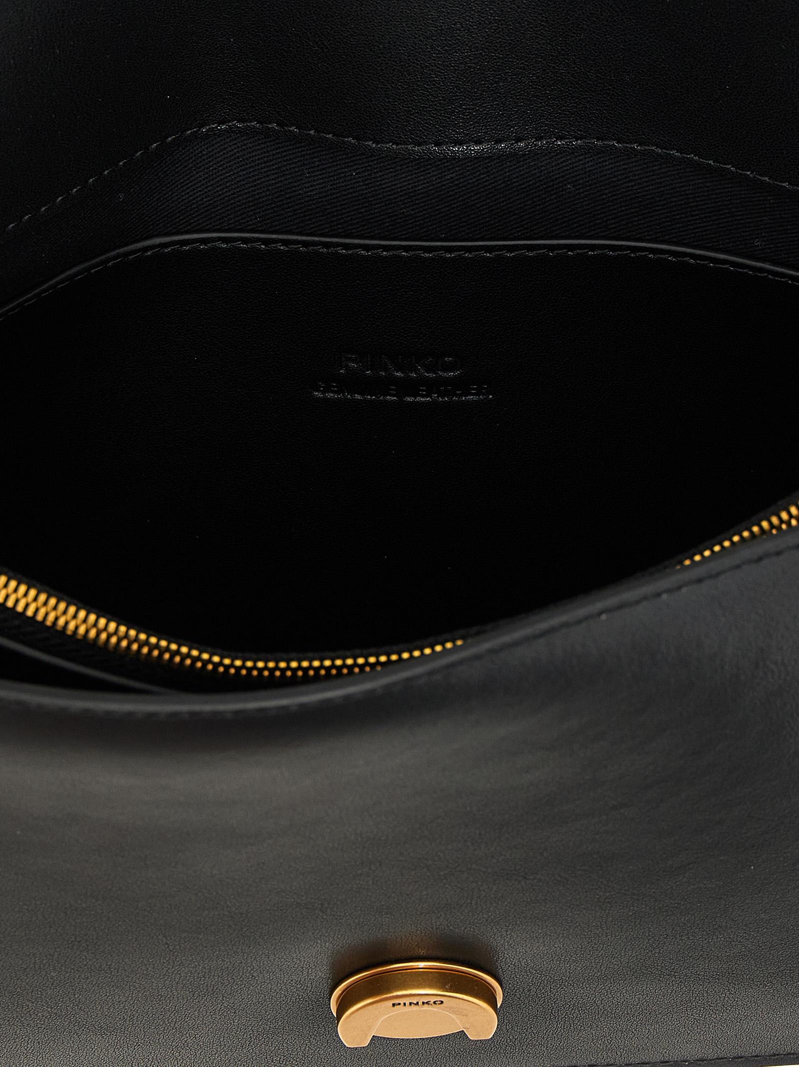 Black Goatskin Crossbody Bag