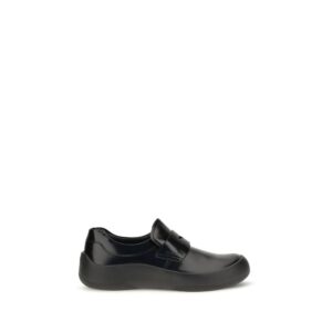 Black Calf Leather Bos Taurus Slip-On Loafers