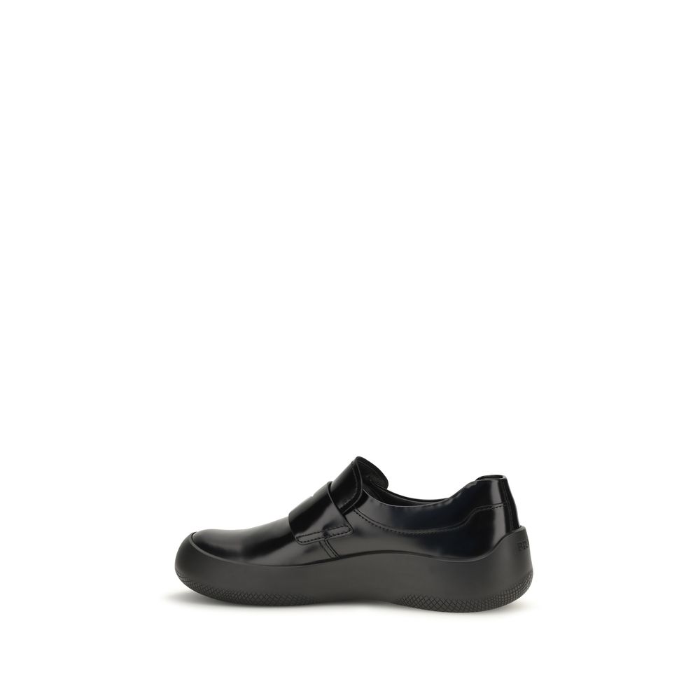Black Calf Leather Bos Taurus Slip On Loafers