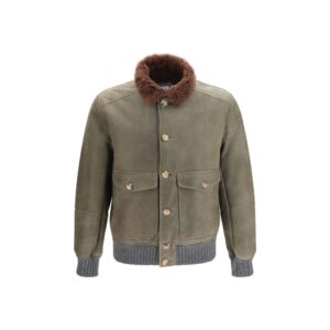 Bicolor Cashmere Bomber