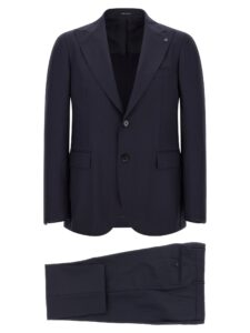 Blue Virgin Wool Two-Piece Suit