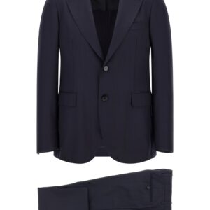 Blue Virgin Wool Two Piece Suit