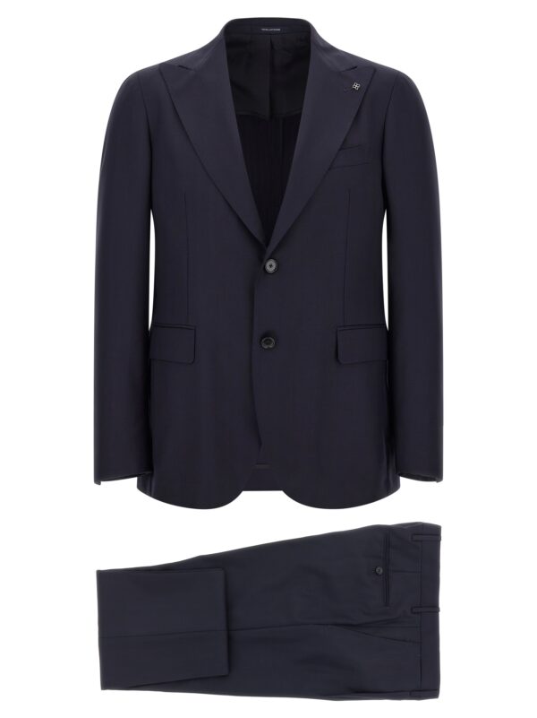 Blue Virgin Wool Two-Piece Suit
