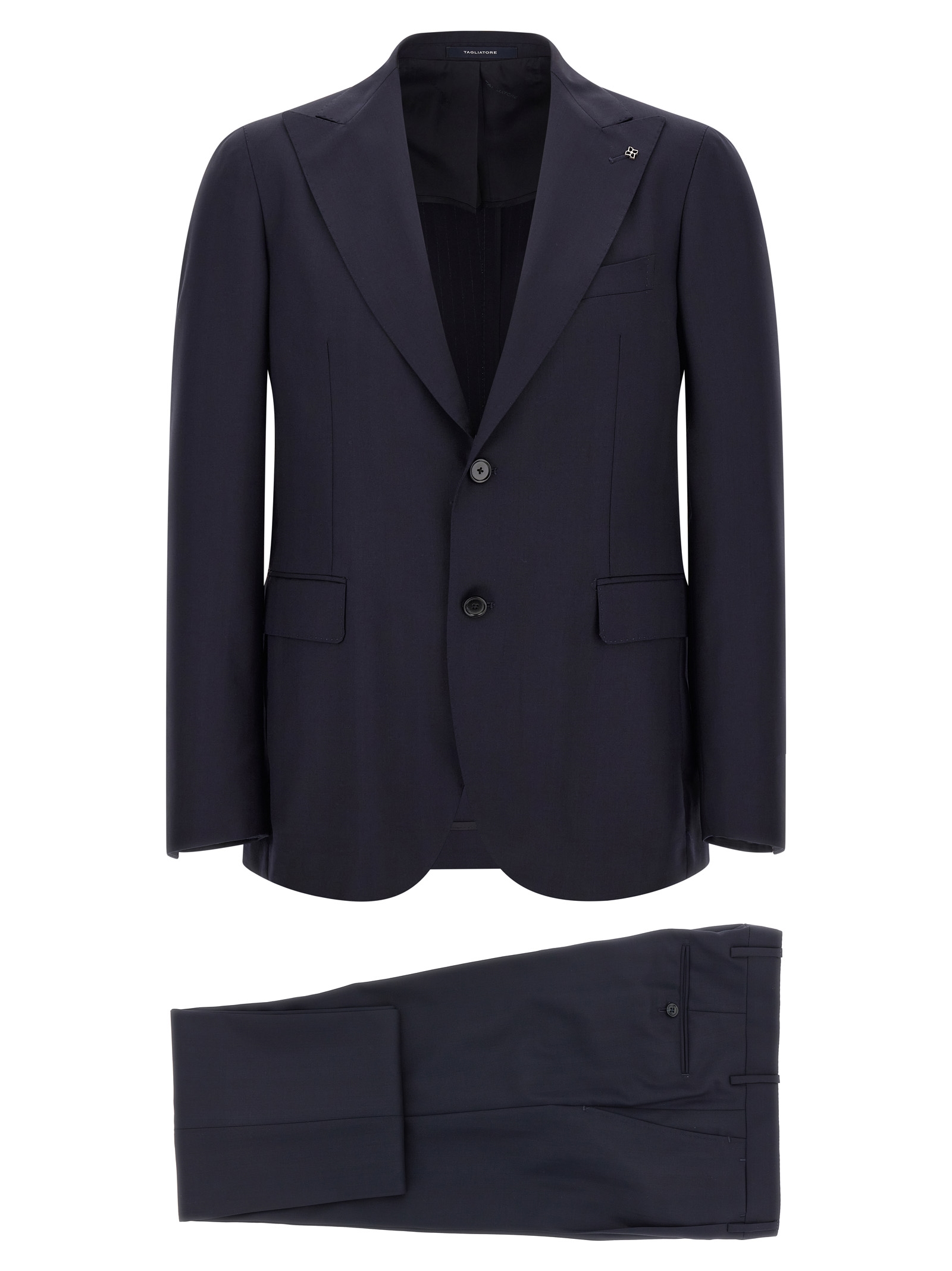 Blue Virgin Wool Two Piece Suit