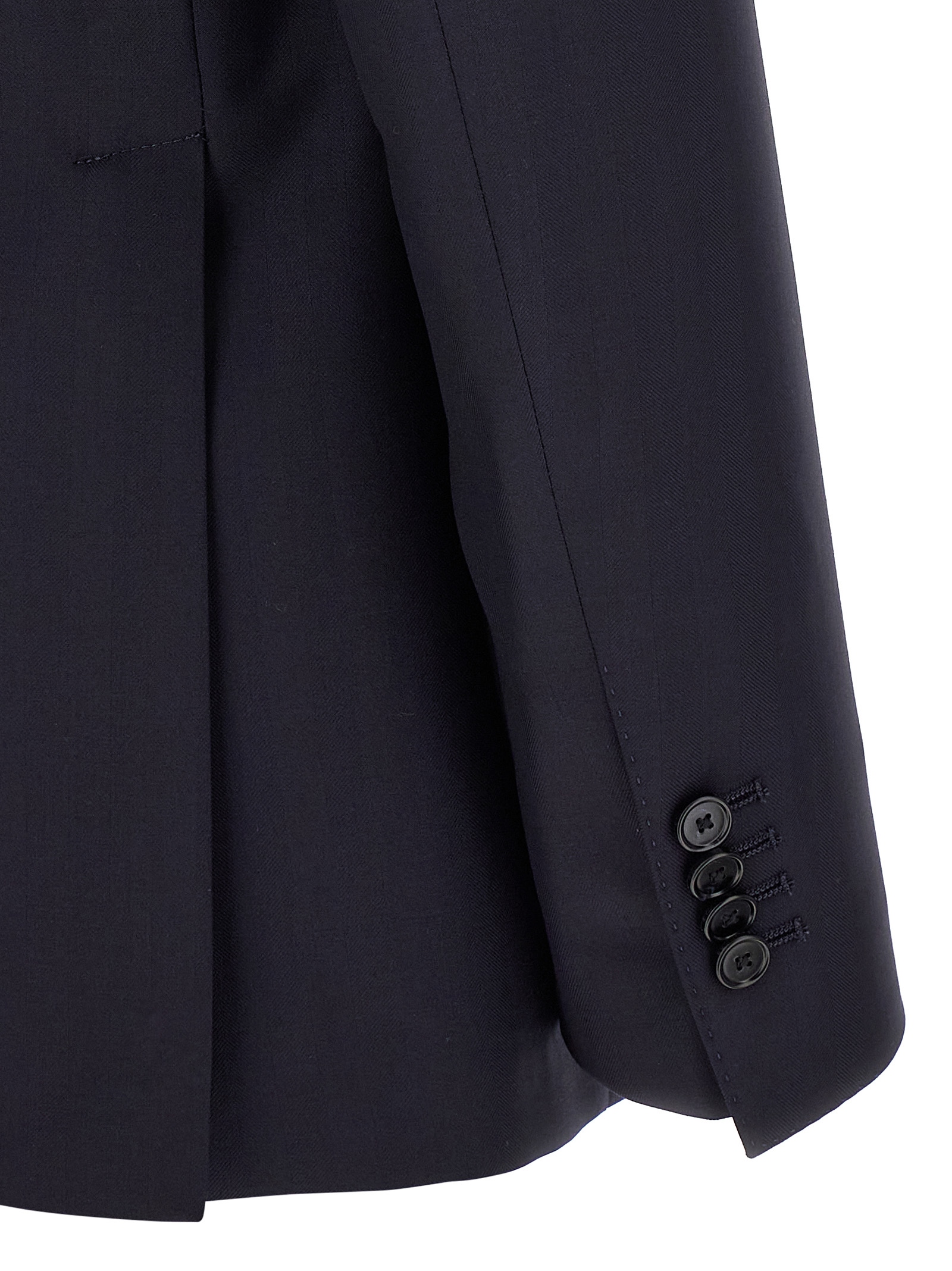 Blue Virgin Wool Two Piece Suit