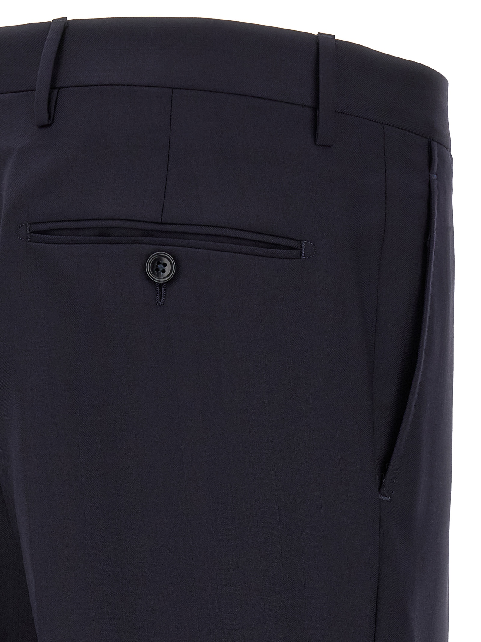 Blue Virgin Wool Two Piece Suit