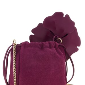Purple Lambskin Clutch Bag
