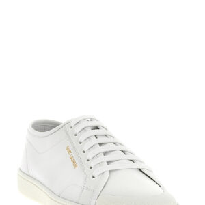 White Calfskin Low Top Sneakers