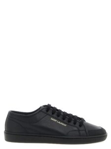 Black Calfskin Low Top Sneakers