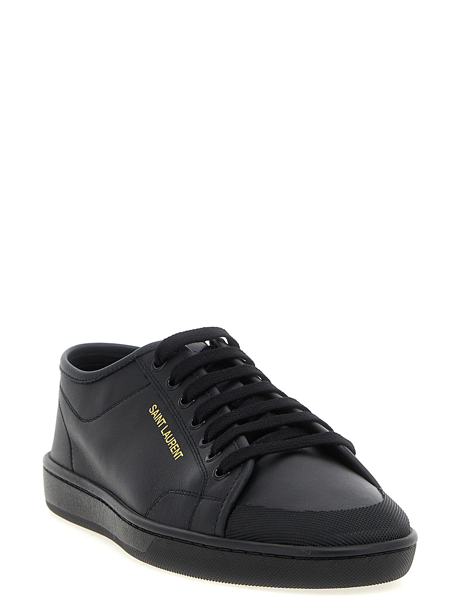 Black Calfskin Low Top Sneakers