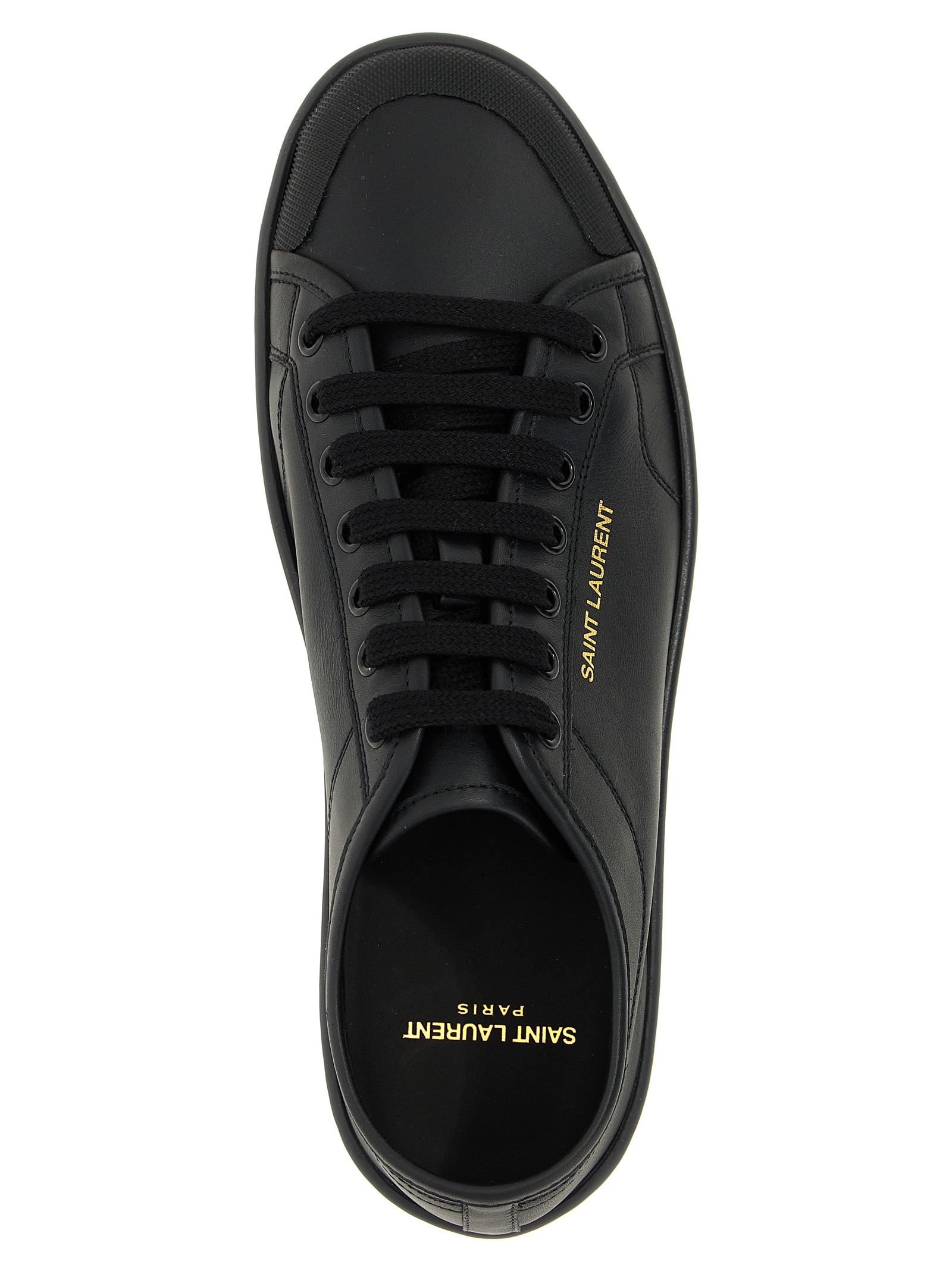 Black Calfskin Low Top Sneakers