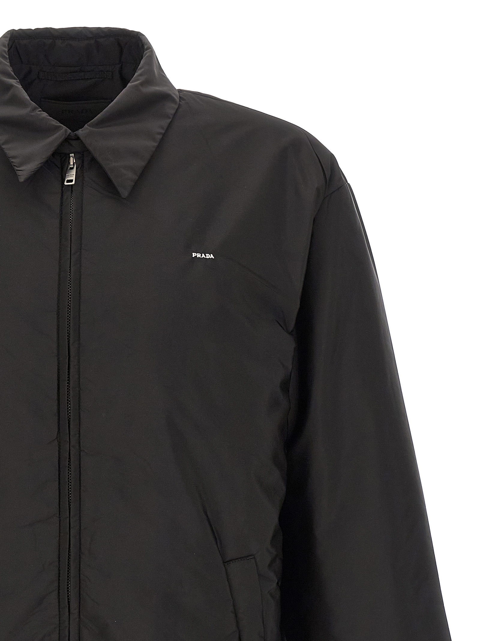 Black Recycled Polyamide Full Length Jacket