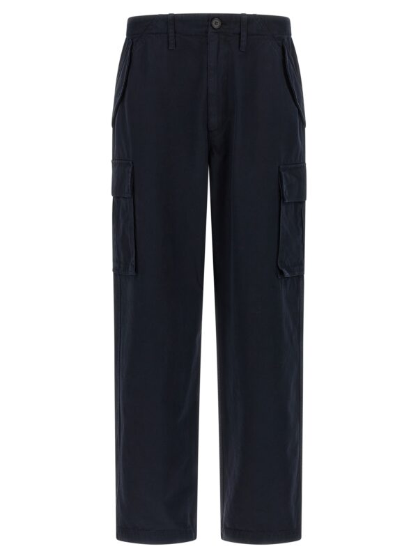 Blue Cotton Cargo Pants