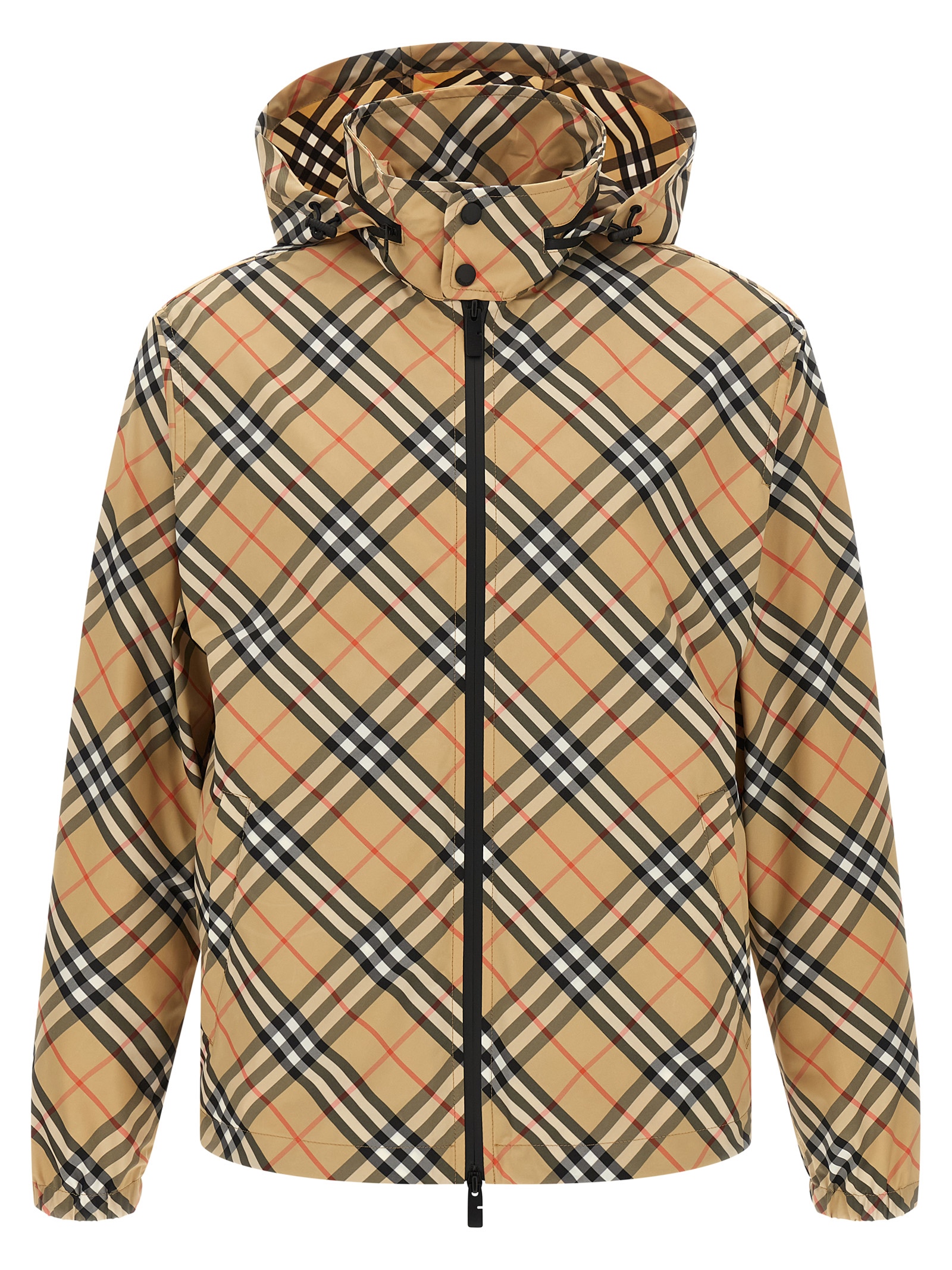 Beige Polyester Shell Jacket