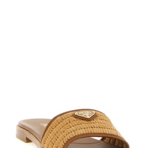 Brown Viscose Slides