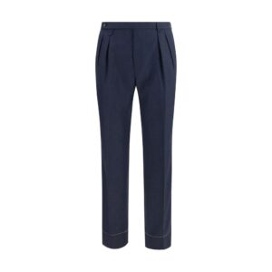 Blue Wool Oves Aries Casual Pants