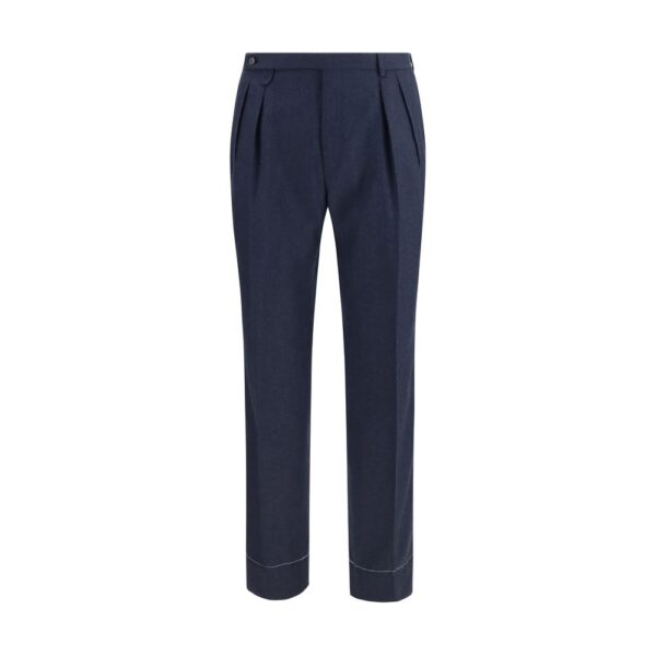 Blue Wool Oves Aries Casual Pants