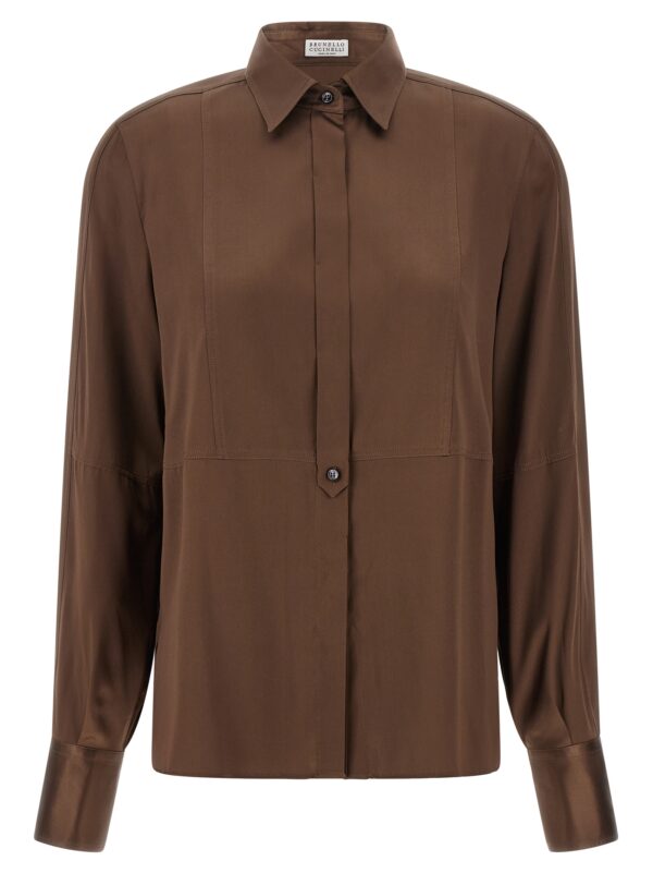 Brown Silk Blouse