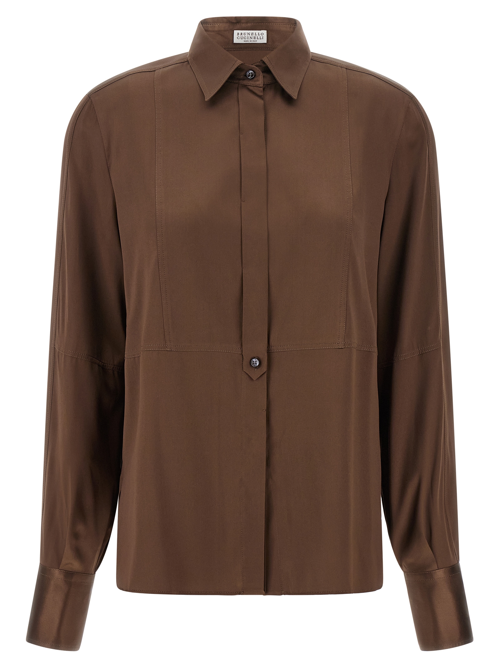 Brown Silk Blouse