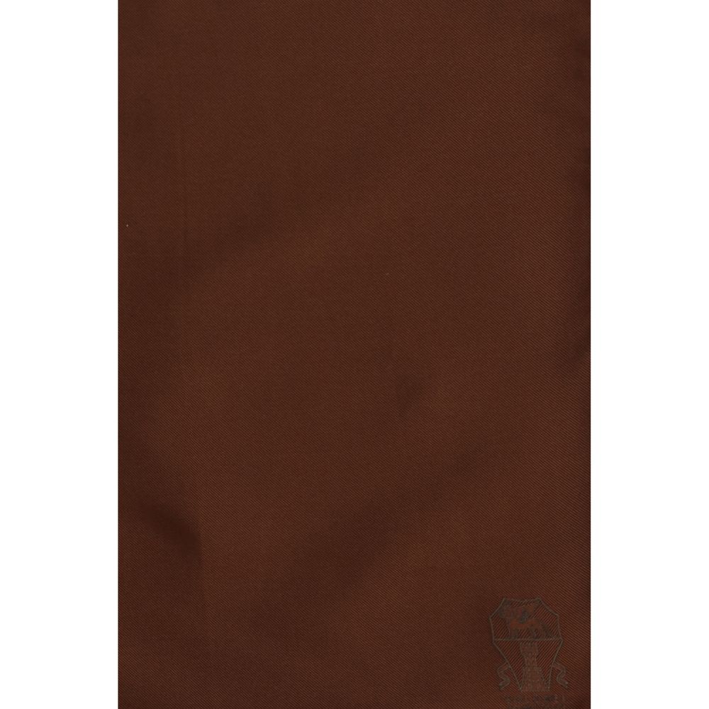 Brown Silk Pocket Square