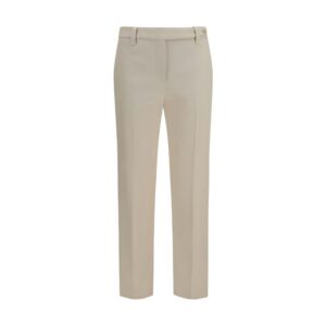 Beige Cotton Dress Pants