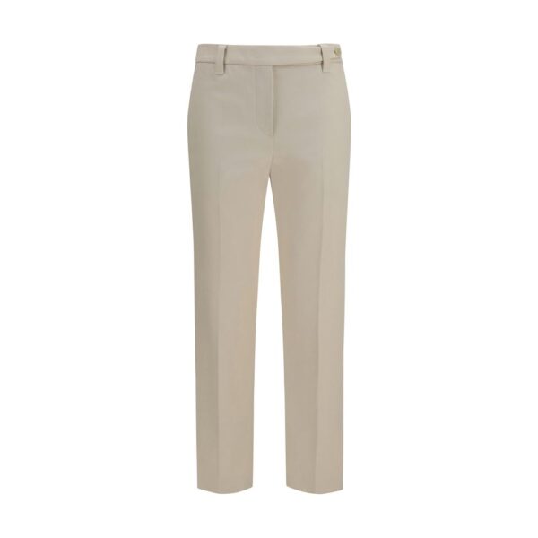 Beige Cotton Dress Pants