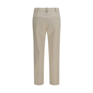 Beige Cotton Dress Pants