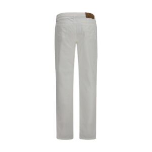 White Cotton Casual Pants