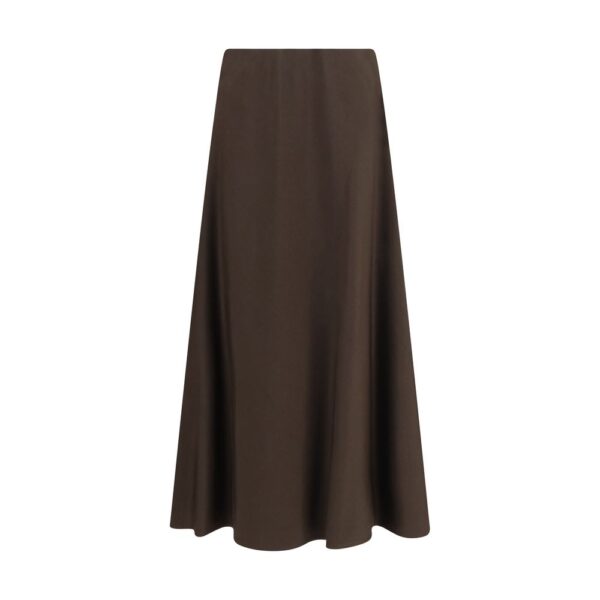 Brown Wool Oves Aries Midi Skirt