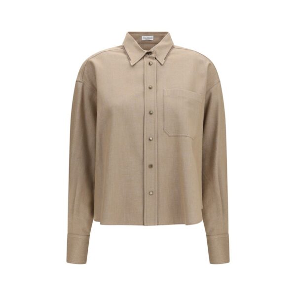 Beige Denim Shirt