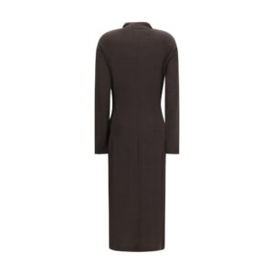 Brown Wool Oves Aries Casual Dress