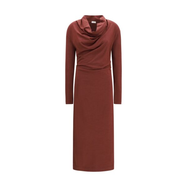 Bordeaux Wool Oves Aries Casual Dress
